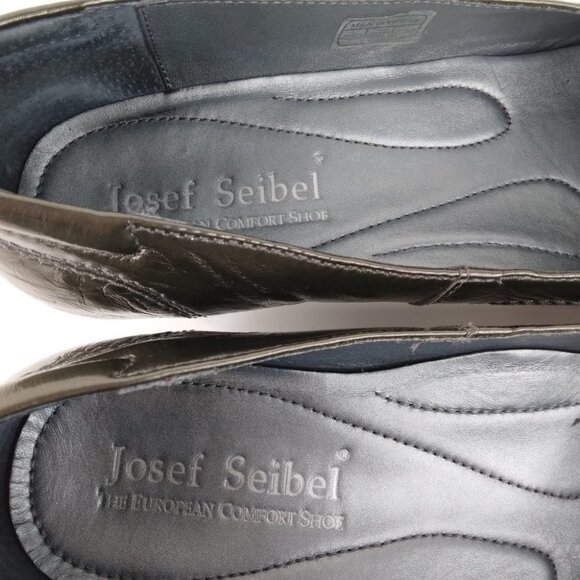 Josef Seibel Mary Green Patent Leather Wedge Pumps Size 40 - Picture 5 of 9